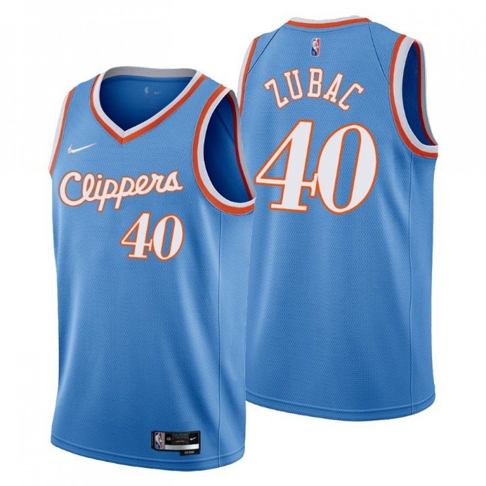 Men's Los Angeles Clippers Ivica Zubac #40 Blue 2021 Swingman NBA Jersey - Icon Edition-Pro Kit Vault | Brand New 26/27 Sports Jerseys